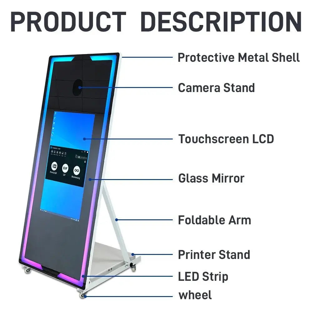 Touch Screen Mirror Photobooth Portable